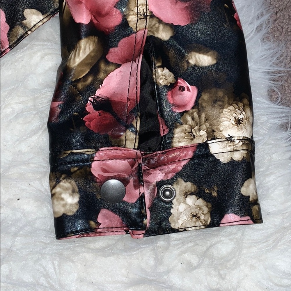 Flower Pleather Jacket - image 4
